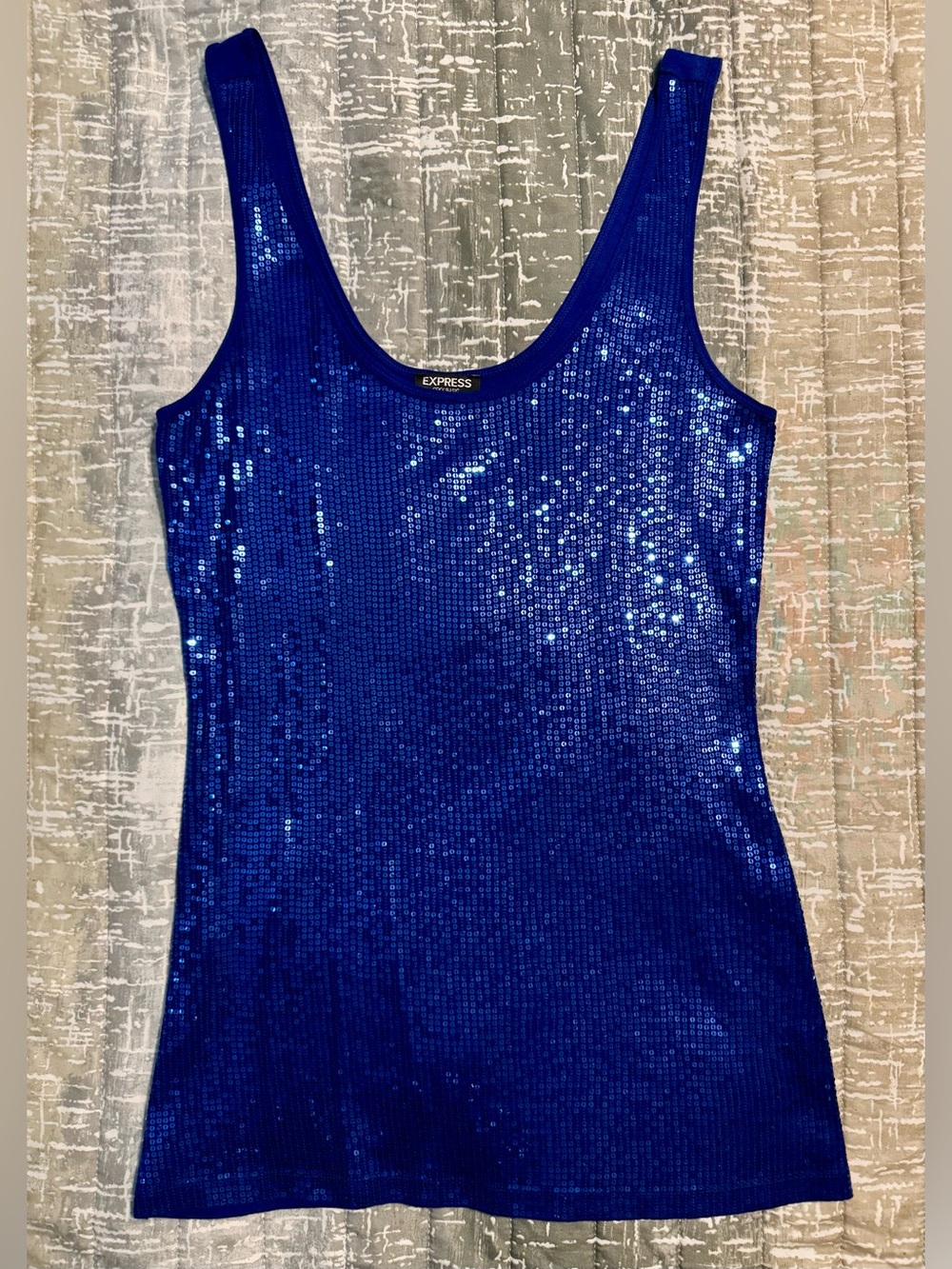 Express -  Women's Royal Blue Sequin Tank Top
